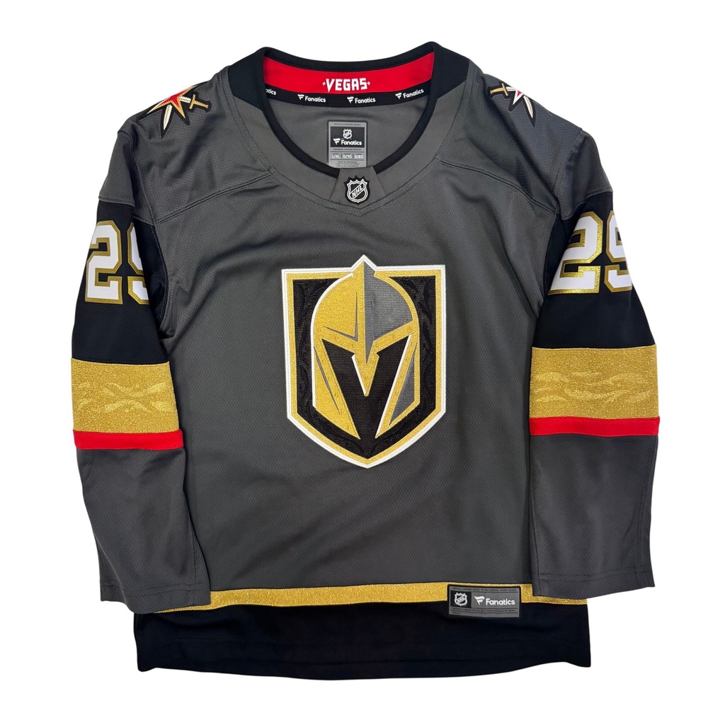 Fanatics Vegas Golden Knights Marc-Andre Fleury 29 Youth Jersey Grey L/XL